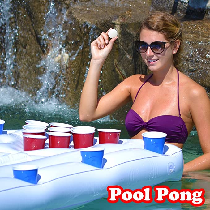 GoFloats Giant Party Floating Gator with Cooler & Cup Holders – GoPong