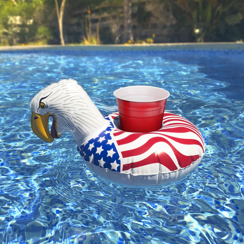 GoFloats Inflatable Drink Holders 3-Pack - Screaming Eagle