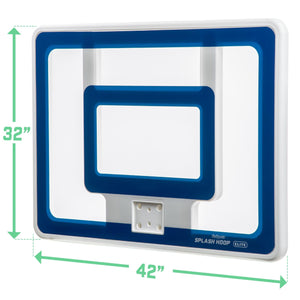 the blue and white square shaped wall mounted toilet tissue dispe