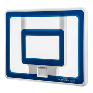 the blue and white square shaped wall mounted toilet tissue disp