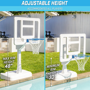 GoSports Splash Hoop ELITE Pool Hoop Basketball Game with Water Weighted Base, Adjustable Height, Regulation Steel Rim and 2 Pool Basketballs GoSports 