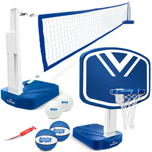 GoSports Splash Hoop 2-in-1 Pool Basketball Hoop & Volleyball Net Game Set-Gofloats.com