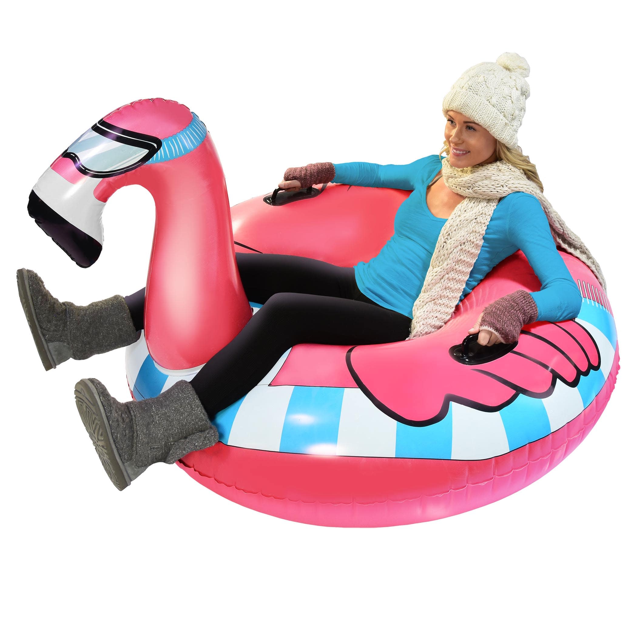 GoFloats Inflatable Winter Snow Tube Sled - Flamingo | GoFloats.com ...