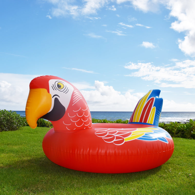 GoFloats Party Tube Inflatable Raft - Tropical Parrot | GoFloats.com ...