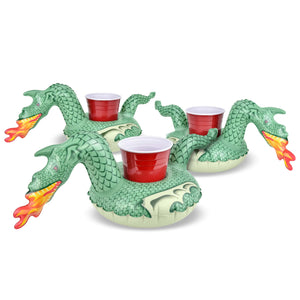 GoFloats Inflatable Drink Holders 3-Pack - Fire Dragon-Gofloats.com