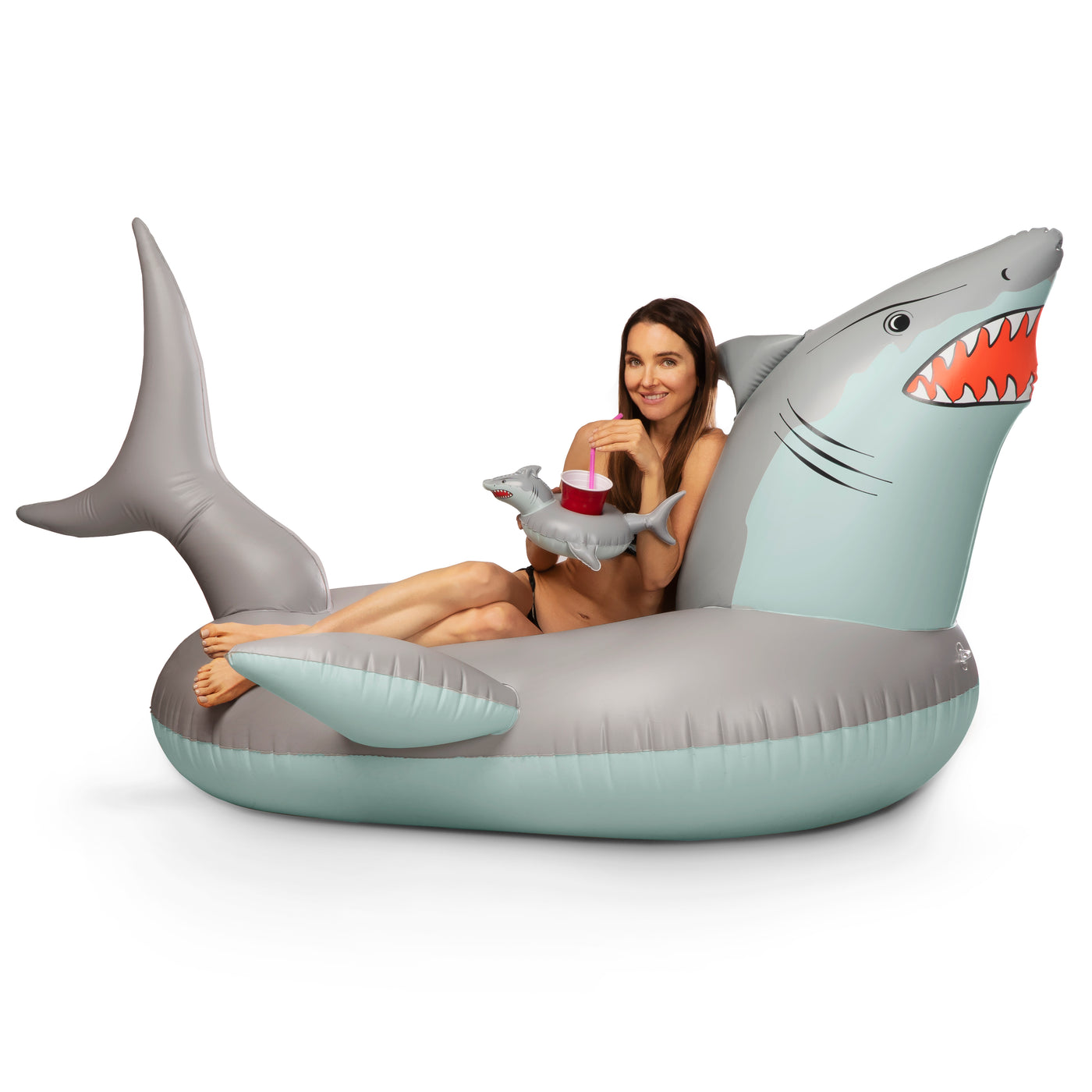 GoFloats Inflatable Shark Pool Float Raft | GoFloats.com Popular Pool Floats